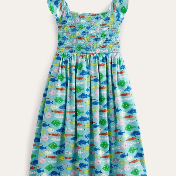 NWT Mini Boden Shirred Jersey Midi Dress